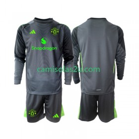 Camisolas de futebol Manchester United Guarda Redes Criança Equipamento Alternativa 2025/26 Manga Comprida